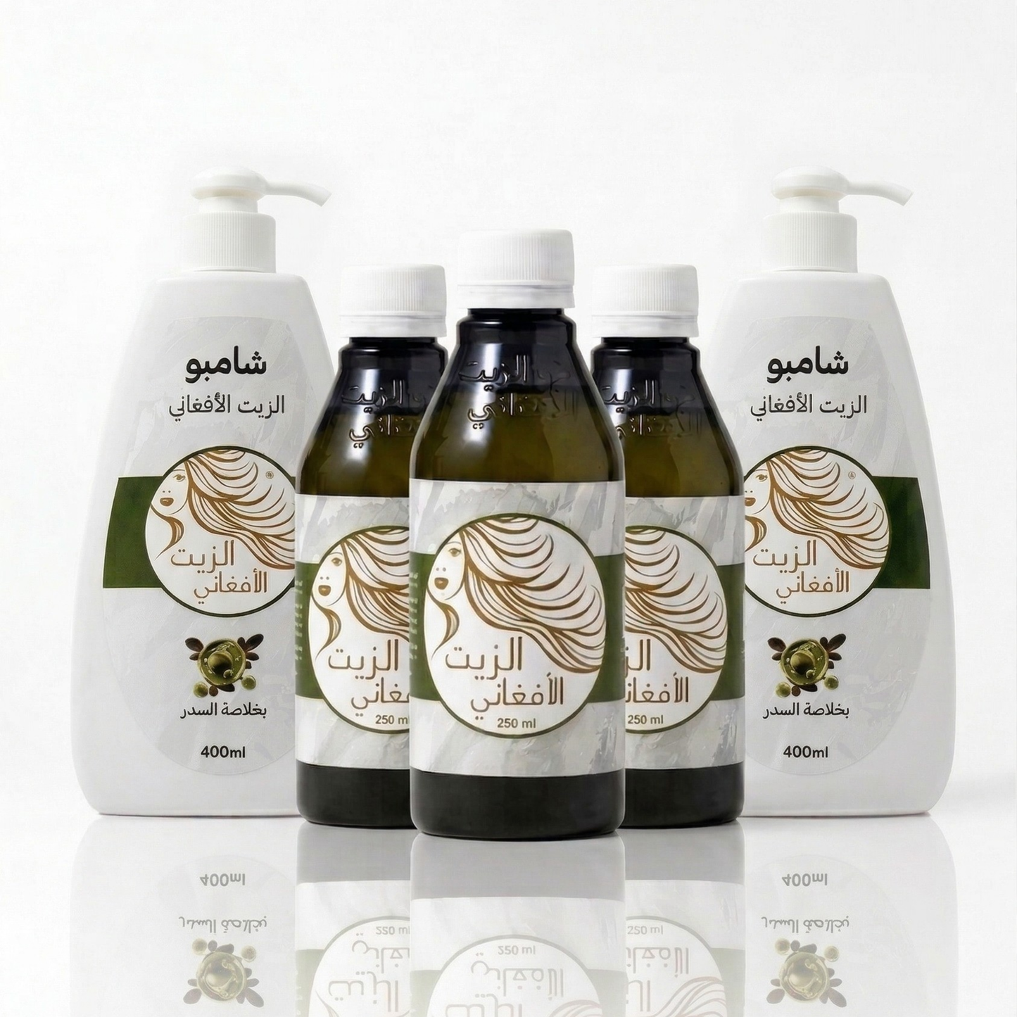 الزيت الافغاني(3 عبوات) + شامبو الزيت الافغاني (عبوتين)